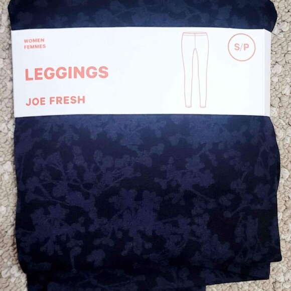 Ladies' New "Joe Fresh" Navy Blue long-sleeve shirt & leggings (Size Small) *NEW - Picture 2 of 7